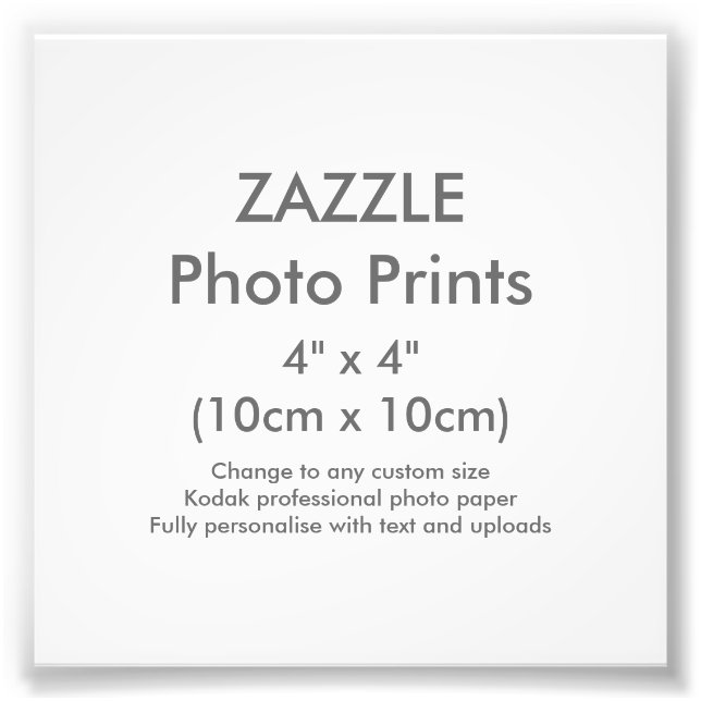 Custom 4" x 4" Square Photo Print Template (Front)