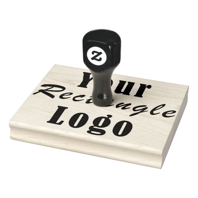 Custom 4" x 5" Rectangle Logo Hand Stamp (Stamp)