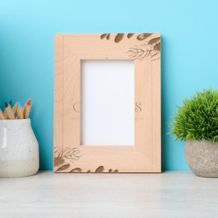 Custom 4" x 6" Portrait, FrameStyle: natural Etched Frames