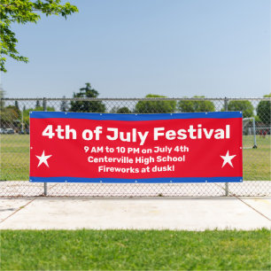 Custom 4th of July Celebration Banner