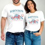 Custom 4th Of July Cowboy Family Reunion Matching T-Shirt<br><div class="desc">Get ready to celebrate freedom, family, and fun with our Personalised 4th of July Family Reunion Matching T-Shirts! These aren't just shirts; they're your patriotic passport to a memorable Independence Day gathering. Imagine the scene: the smell of barbecue in the air, the sound of fireworks in the distance, and your...</div>