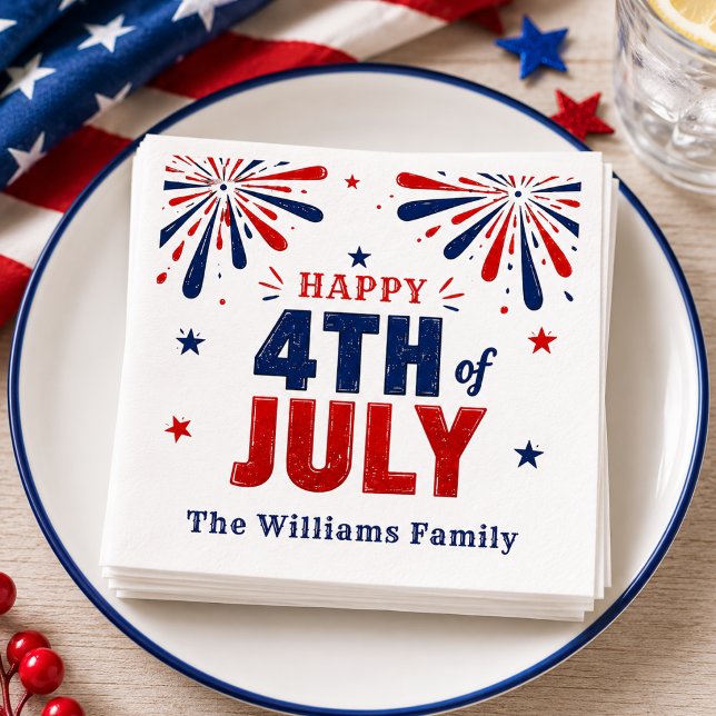 Custom 4th of July Fireworks Napkins (Creator Uploaded)