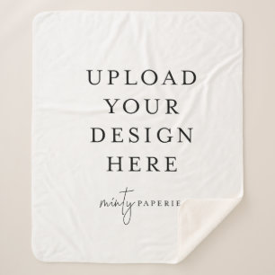 Custom 50" x 60" Sherpa Blanket, Medium Sherpa Blanket