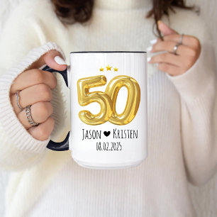Custom 50th Anniversary Gift For Parents, birthday Mug