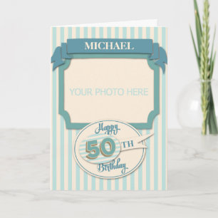 Custom 50th Birthday Card - Add Name and Photo