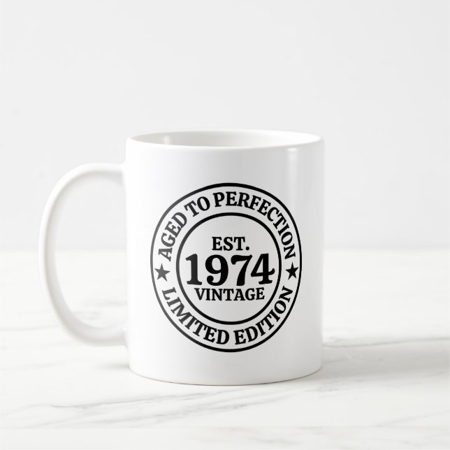 Custom 50th Birthday  Coffee Mug (Left)
