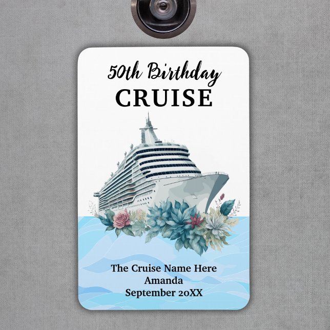 Custom 50th Birthday Cruise Cabin Door Magnet (Custom 50th Birthday Cruise Cabin Door Magnet
)