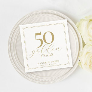 Custom 50th Wedding Anniversary Elegant Napkin