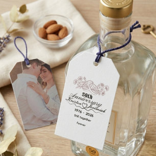 Custom 50th Wedding Anniversary keepsake Gift Tags