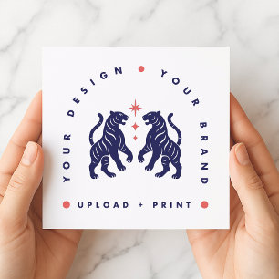Custom 5.25" Flat Card Design Upload Square Card