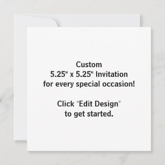 Custom 5.25" x 5.25" Flat Invitation Card