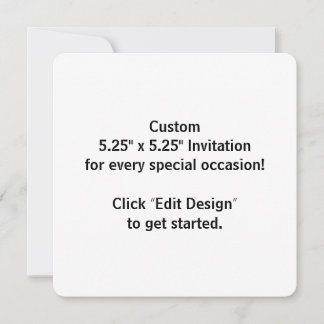Custom 5.25" x 5.25" Flat Invitation Card
