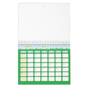 Custom 5.5" L x 7" W Colourful Seasons Calendar