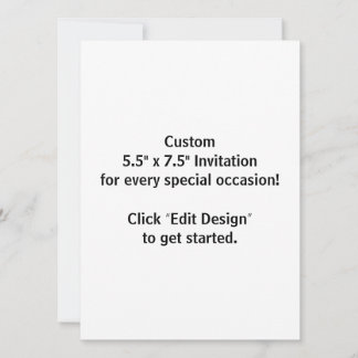 Custom 5.5" x 7.5" Flat Invitation Card