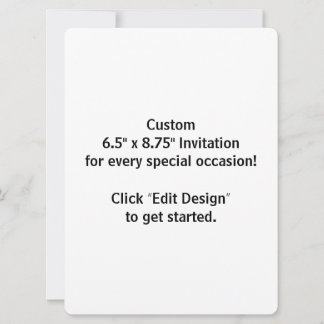 Custom 5.5" x 7.5" Flat Invitation Card