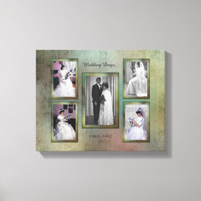 Custom 5 Photo Collage Canvas Print (Front)