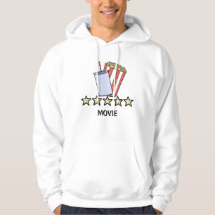 Custom 5 Star Movie Review Popcorn Drink Film Hoodie