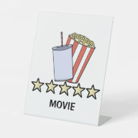 Custom 5 Star Movie Review Popcorn Drink Film