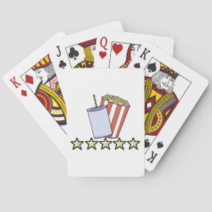 Custom 5 Star Movie Review Popcorn Drink Film Playing Cards