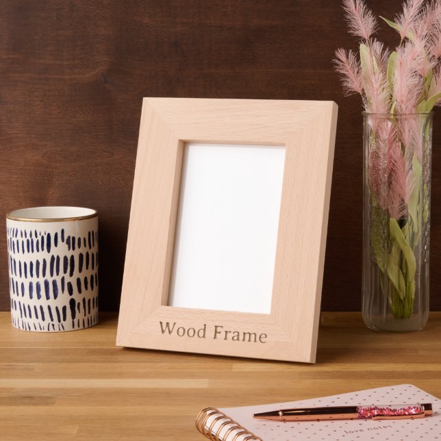 Custom | 5" x 7" Laser Etched Wood Photo Frame (Left)