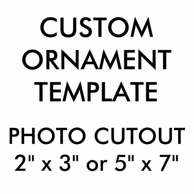 Custom 5" x 7" Photo Cutout Christmas Ornament (Front)