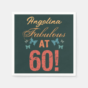 Custom 60th Birthday Fabulous Napkin