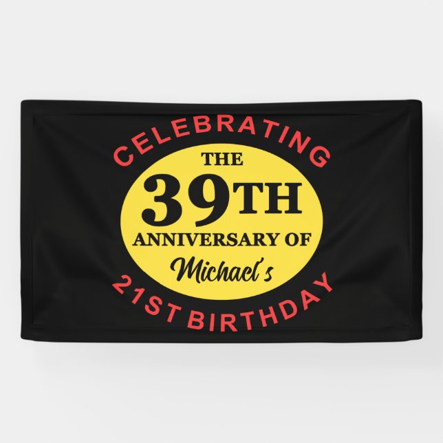 Custom 60th Birthday Humour Banner (Horizontal)