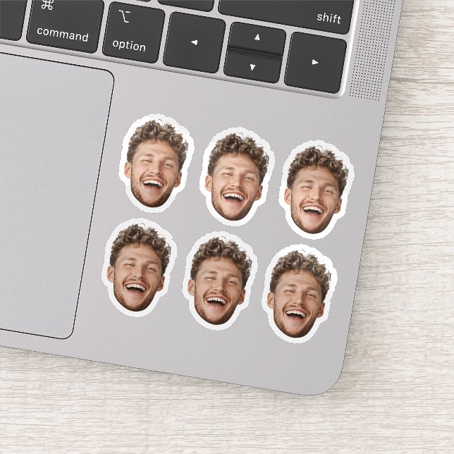 Custom 6 Face Sticker – Funny Personalised Photo (Detail)