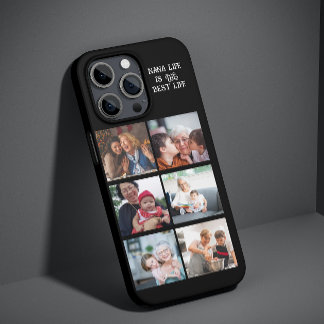 custom 6 photo collage grandmother nana with kids iPhone 13 pro max case