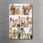 Custom 6 Photo Collage Modern Simple  Magnet<br><div class="desc">Show off your best memories in a sleek, stylish way with this Custom 6‑Photo Collage Modern Magnet. Featuring six of your favourite photos arranged in a clean grid design, this high-quality magnet is a chic addition to any fridge, locker, or office board. Add a name, date, or short caption for...</div>
