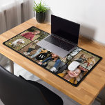Custom 6 Photo Collage Personalised Monogram Crest Desk Mat<br><div class="desc">Custom 6 photo collage personalised monogram crest desk mat. Your perfect office companion with a personal touch! Our photo collage desk mat lets you infuse your workspace with memories and creativity. With the custom 6 photo collage, you have the opportunity to showcase your own six unique and precious photos. Whether...</div>