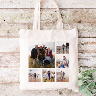 Custom 6 Photo Collage Tote Bag
