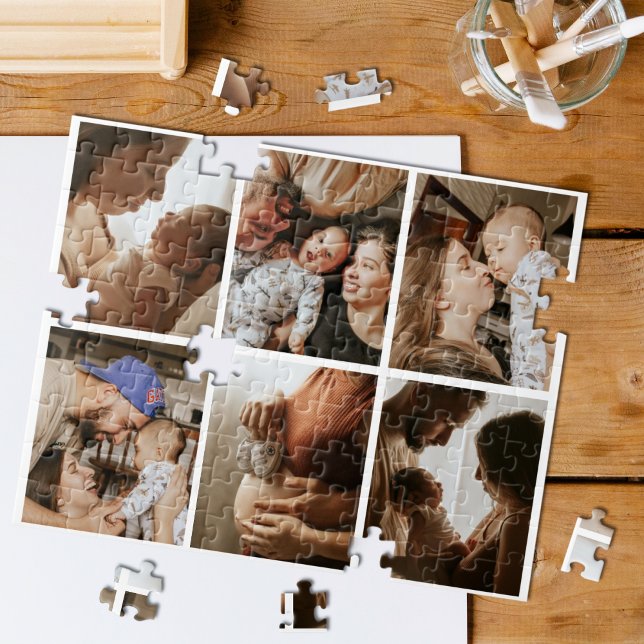 Custom 6 Photo Gallery Collage Personalised Jigsaw Puzzle (Creator Uploaded)