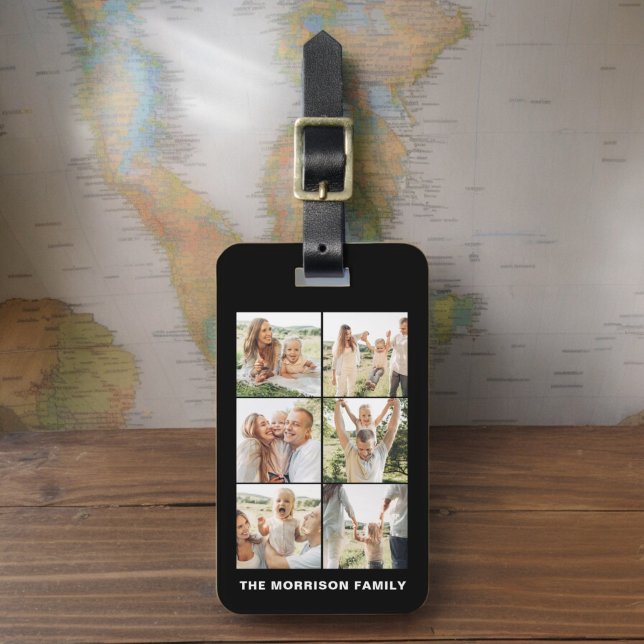 Custom 6 Photo Name Instagram Luggage Tag (Creator Uploaded)
