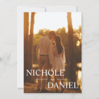 Custom 6 Photo Trendy Wedding Save the Date Card 