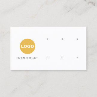 Custom 6 Six Hole Stud Earring Add Logo Holder Business Card