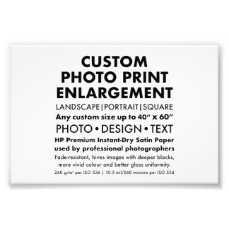 Custom 6"x4" Landscape Photo Enlargement Print