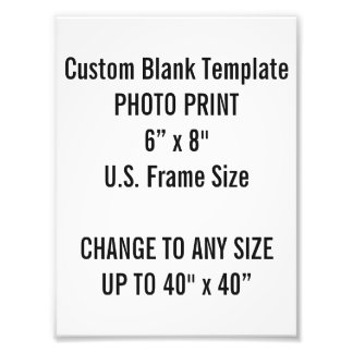 Custom 6" x 8" Photo Print Template