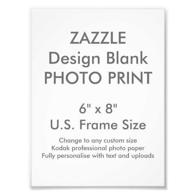 Custom 6" x 8" Photo Print Template (Front)