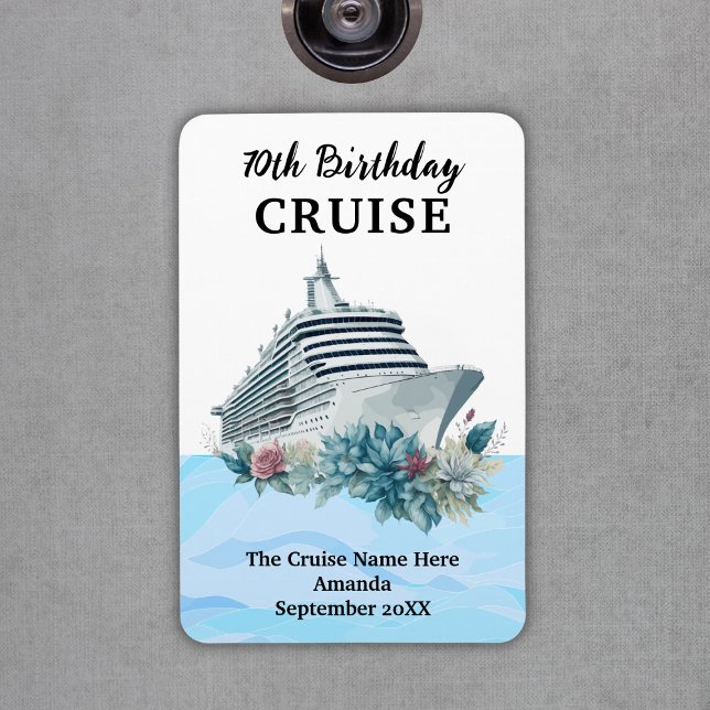 Custom 70th Birthday Cruise Cabin Door Magnet (Custom 70th Birthday Cruise Cabin Door Magnet
)