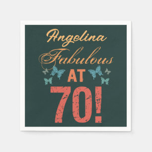 Custom 70th Birthday Fabulous Napkin