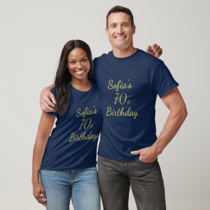 Custom 70th Birthday T-Shirt – Personalized Name