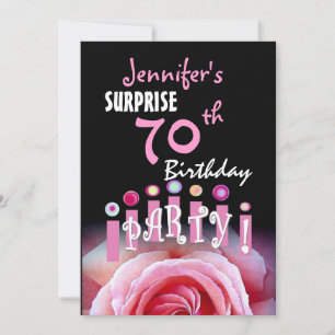Custom 70th SURPRISE Birthday Party Invitation
