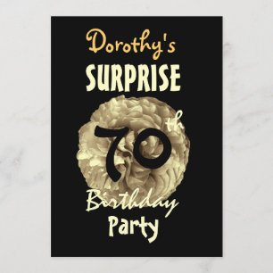 Custom 70th SURPRISE Birthday Party W842 Invitation