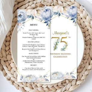Custom 75th Birthday Party Menu
