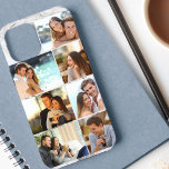 Custom 7 Photo Collage Grey Marble Case-Mate iPhone Case<br><div class="desc">Modern photo collage iPhone case with grey marble background,  which you can personalise with 7 of your favourite photos. The template is set up ready for you to add your photos,  working top to bottom in rows.</div>