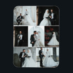 Custom 7-Photo Wedding Collage Magnet<br><div class="desc">Celebrate your wedding day with this elegant 7-photo collage magnet, perfect for sharing your favourite memories in one beautiful keepsake. This flexible photo magnet is fully customisable with your own photos and makes a thoughtful wedding favour, thank you gift, or keepsake for family and friends. A timeless way to preserve...</div>