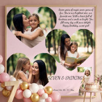 Custom 7th Birthday Photo Collage