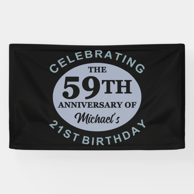 Custom 80th Birthday Humour Banner (Horizontal)