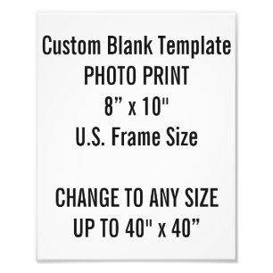 Custom 8" × 10" Photo Print (US Frame Size)